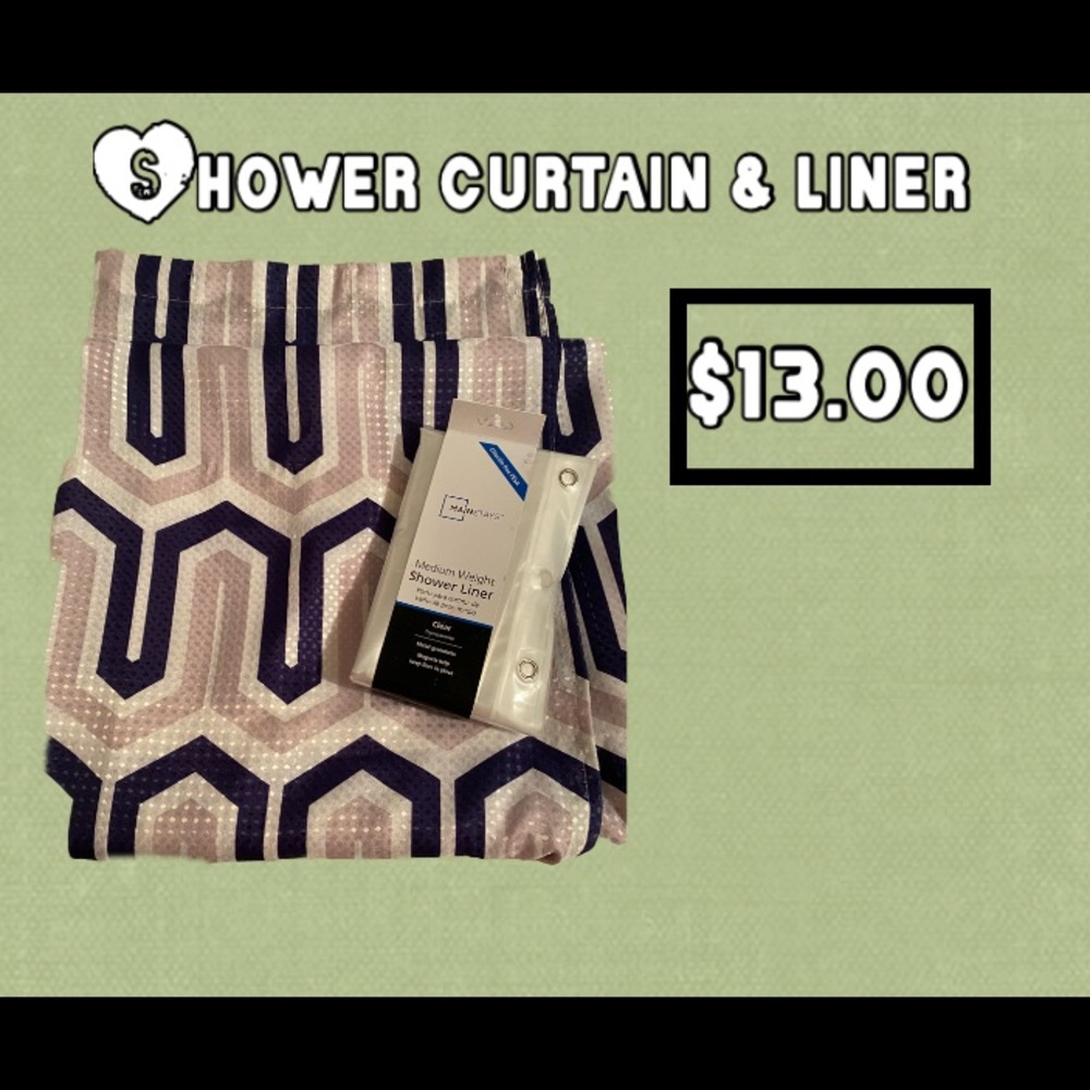 Shower curtain and liner